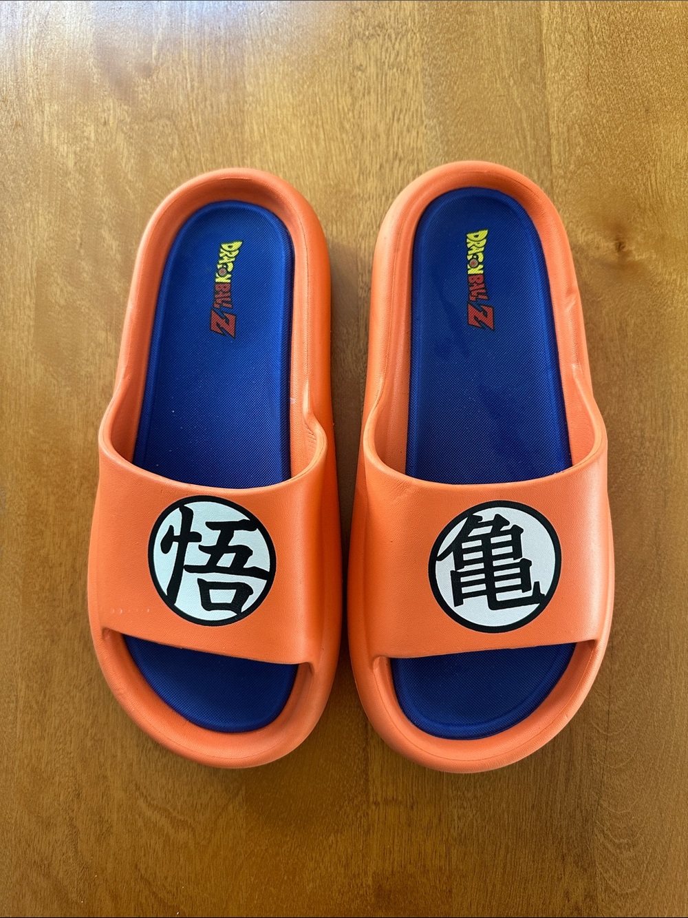 Dragon Ball Z Orange and Blue Slide Sandals for Men